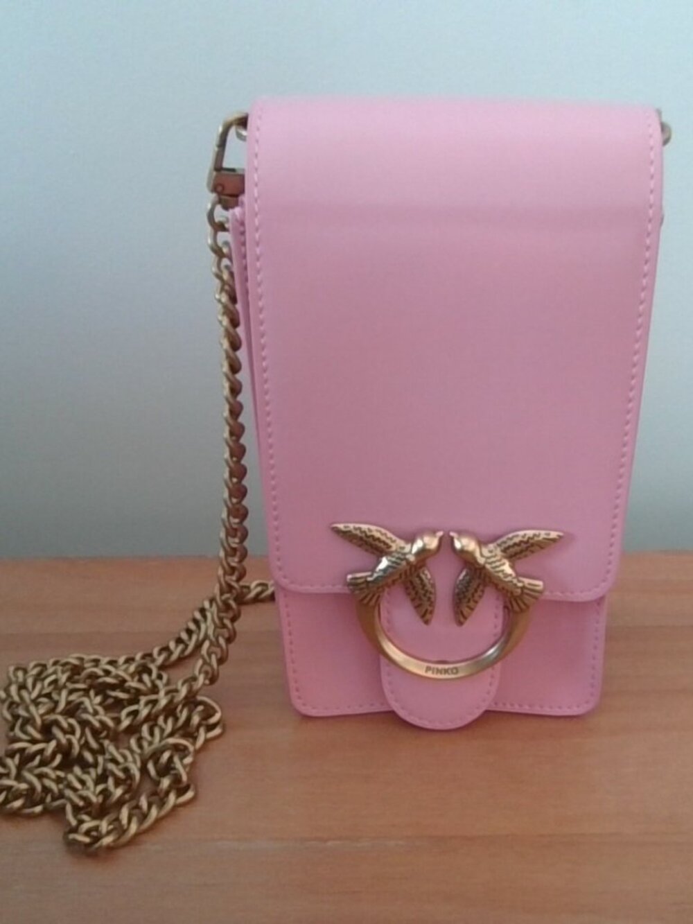 Pinko Double Pocket Phone Case Bag, Pink